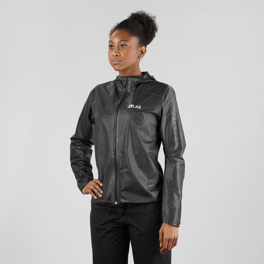 Salomon Singapore Womens Jackets - S/LAB GORE-TEX SHAKEDRY™ Black | 20385-CFGH